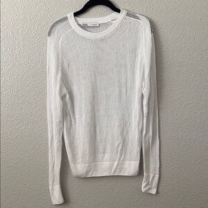 Zara White Knit Sweater